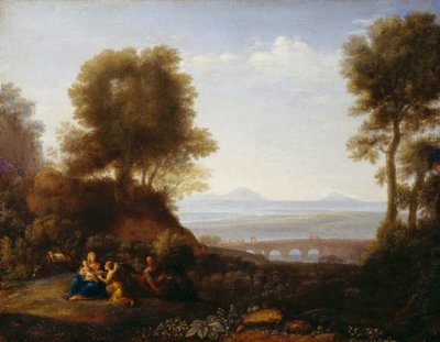 Rust tijdens de Vlucht naar Egypte door Claude Lorrain